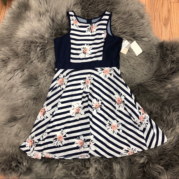 Pippa & Julie Other - Pippa & Julie | Girls Striped Dress | Blue & White